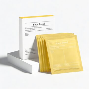 Brightening hydrogel mask box set for dull skin
