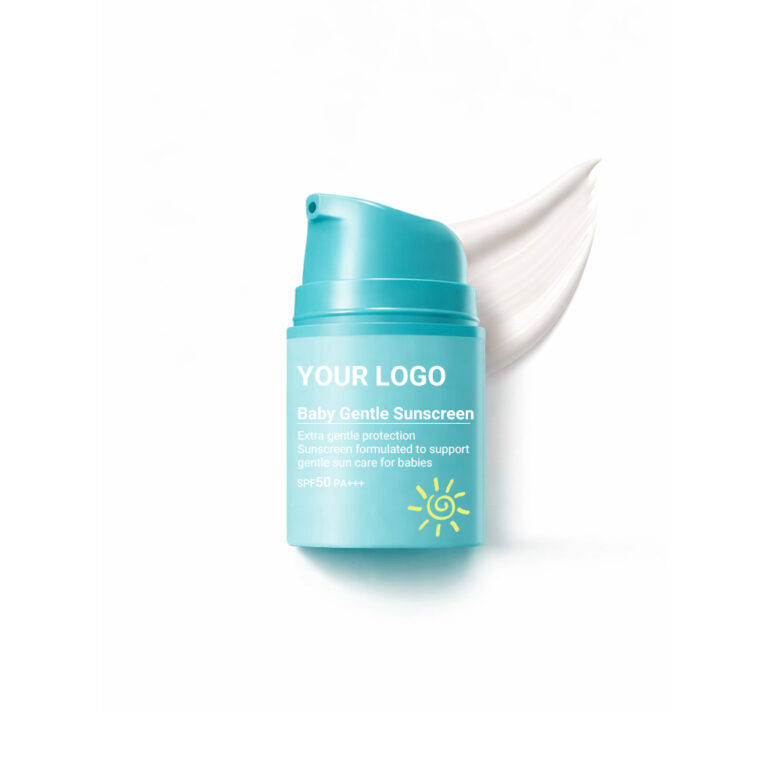 Kids daily sunscreen private label pump bottle