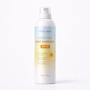 hydrating body sunscreen spray private label