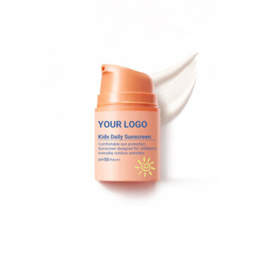 Kids daily sunscreen private label pump bottle