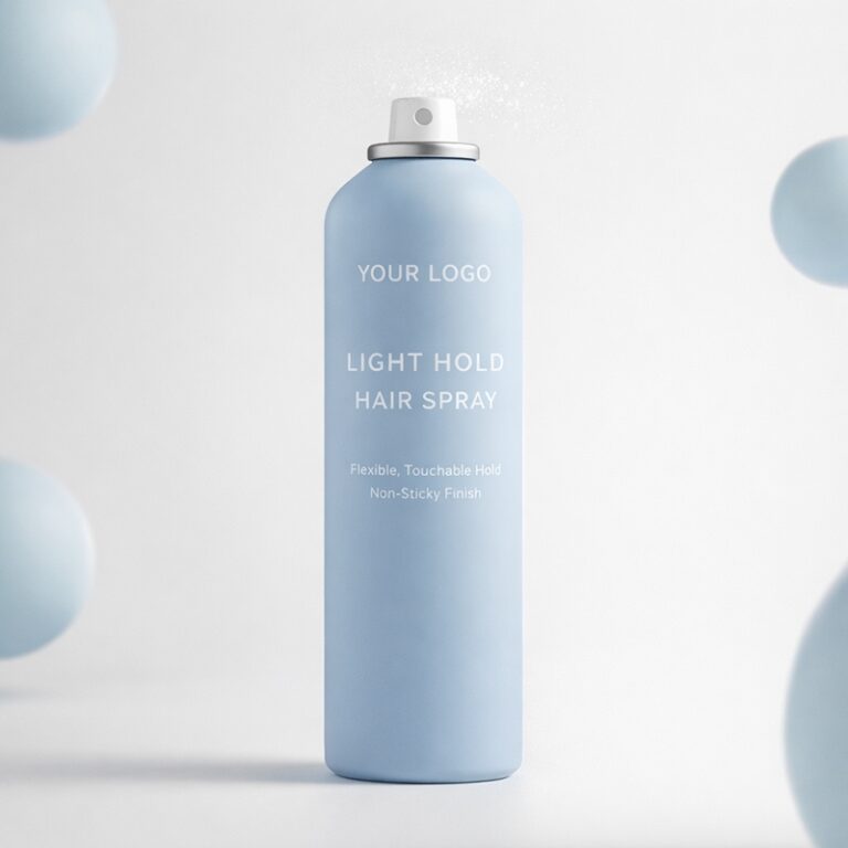 Light hold hair spray bottle packaging