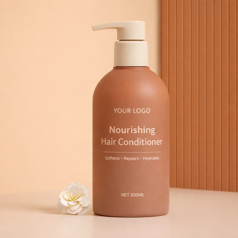 Nourishing hair conditioner pump bottle packaging