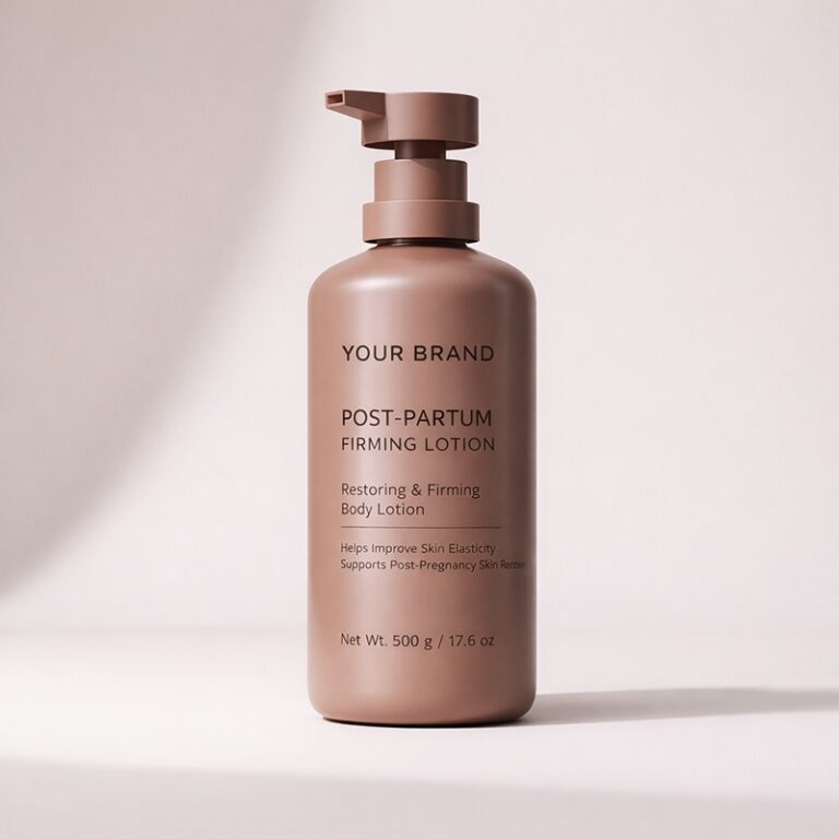 Postpartum firming lotion private label bottle