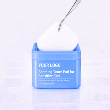 Soothing toner pad with embossed cotton pad