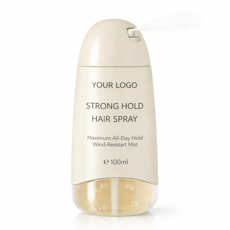 Strong hold hair spray private label bottle